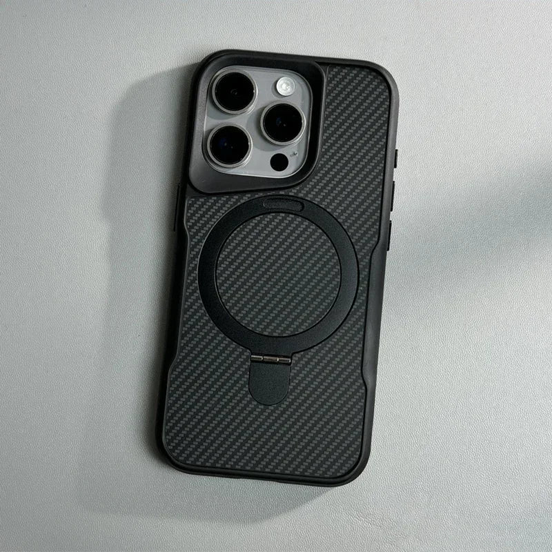 MagSafe Carbon Fiber Case | Invisible Stand | Wireless Charging for iPhone