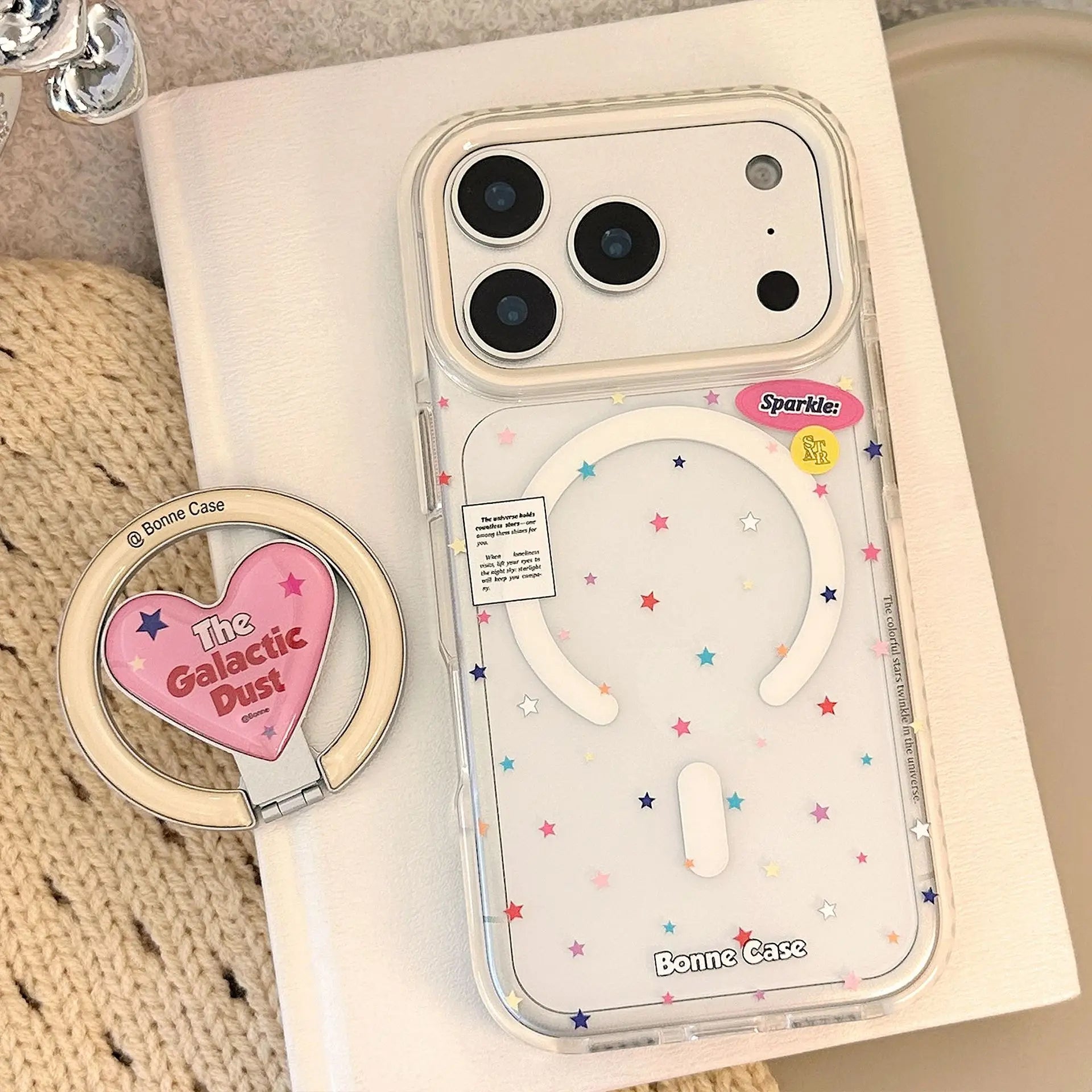 Fold Love Heart Magnetic Stand Holder Phone Case For iPhone