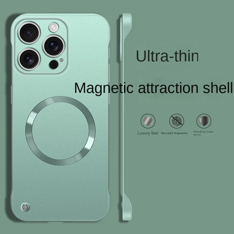 Ultra thin border Magsafe magnetic phone case suitable for iPhone