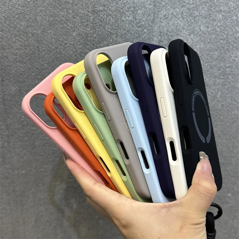 Liquid silicone lanyard cover for iPhone