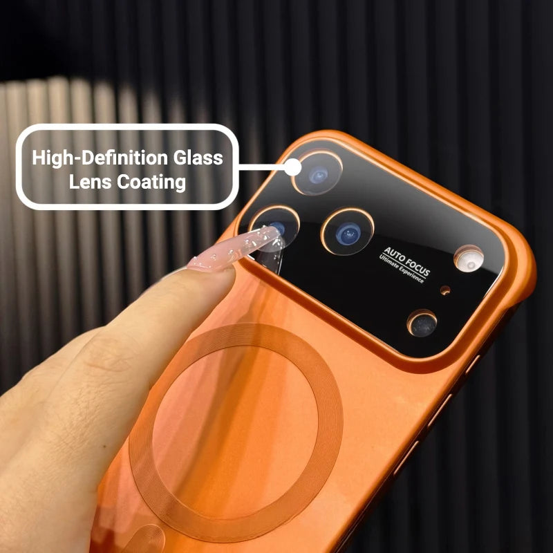 Ultra Slim Frosted Bezel-less Magnetic Phone Case for iPhone