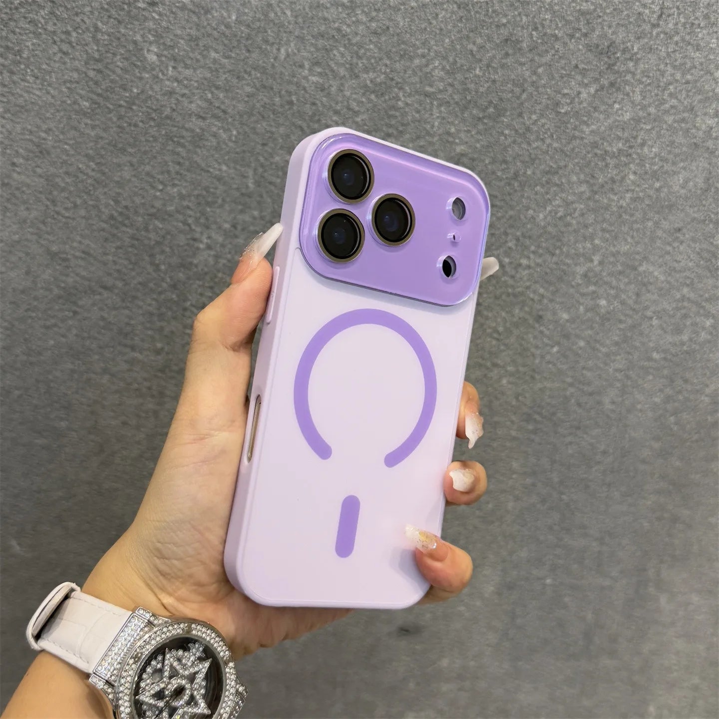 Matte AG Large Window Magnetic Case for iPhone  – Shockproof, Slim & Anti-Fingerprint Design