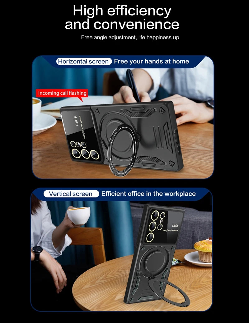 Charging shockproof ring phone case for Samsung