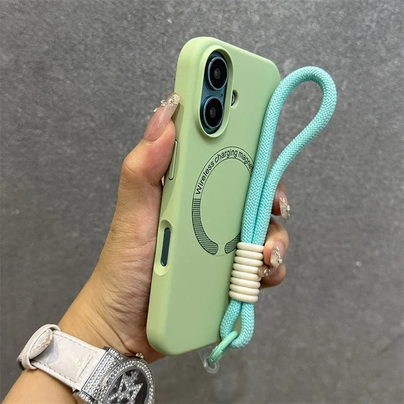 Liquid silicone lanyard cover for iPhone