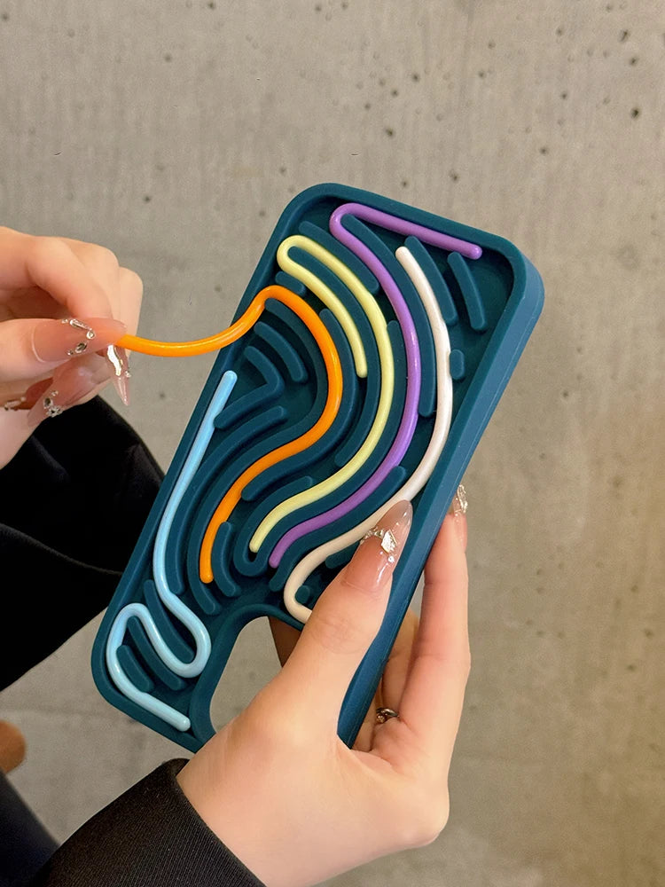 Silicone pressure reducing phone case for iPhone