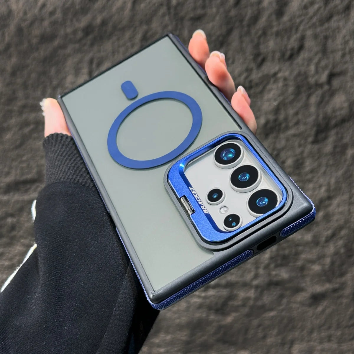 Magsafe lens holder magnetic phone case for Samsung