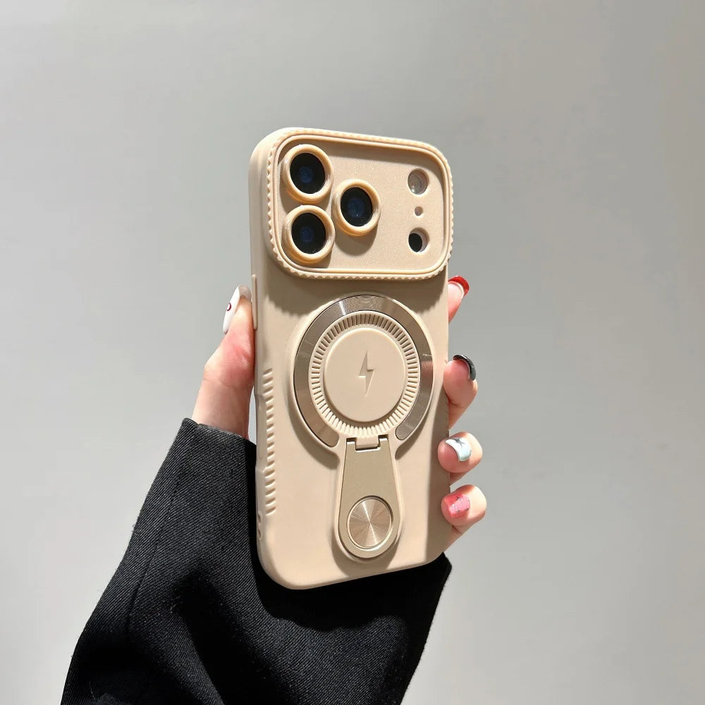 Full-Cover Magnetic Case with Stand Design For iPhone