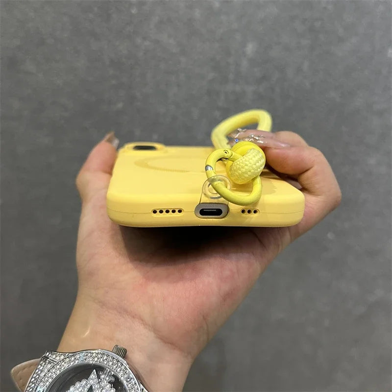 Liquid silicone lanyard cover for iPhone