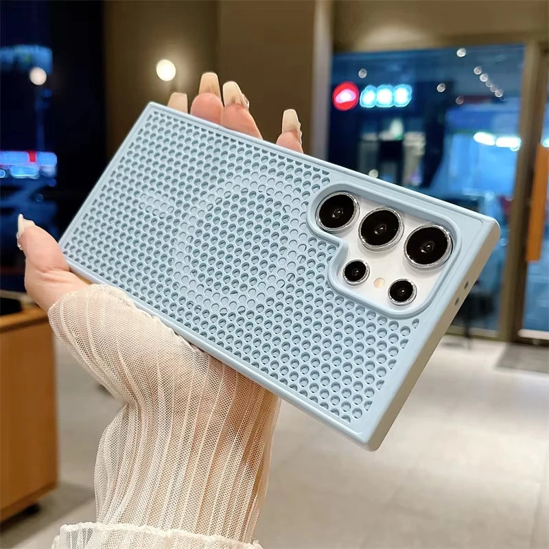 Breathable, shockproof, heat-dissipating magnetic phone case for Samsung