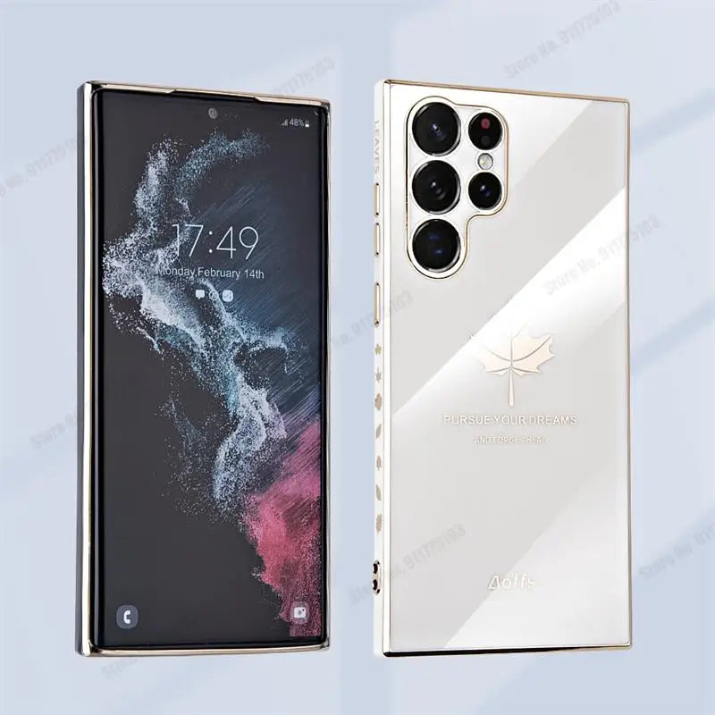 Silver plated soft silicone phone case suitable for Samsung