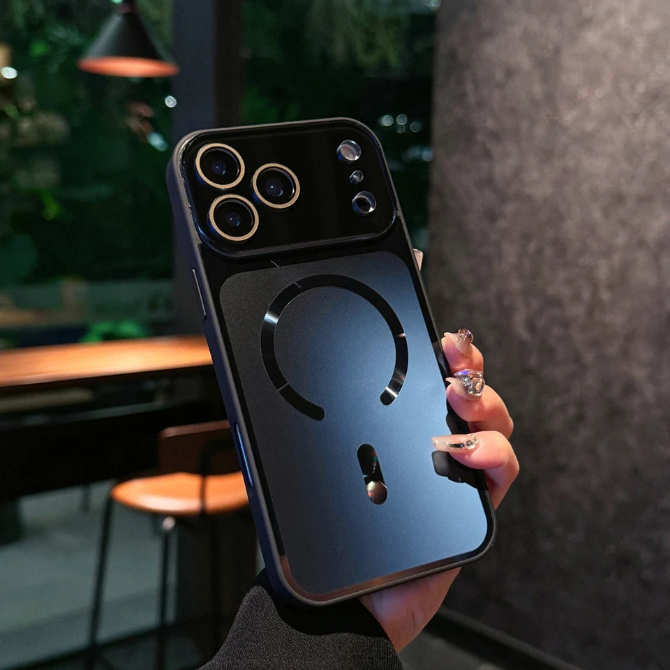 Big Window Blue Ray Magnetic Phone Case For iPhone