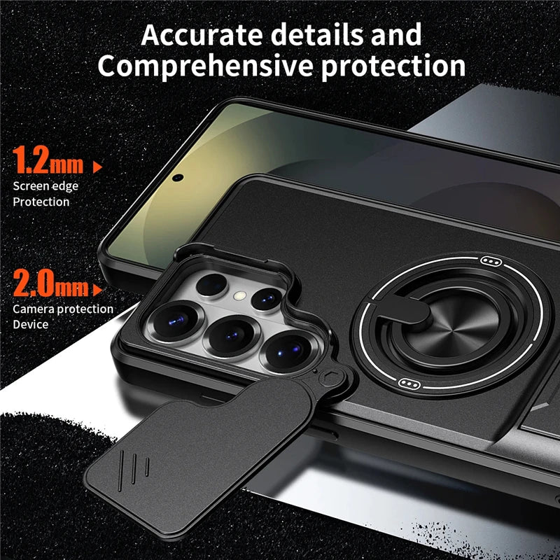 Frosted For Magsafe Magnetic Ring Holder Bracket Case For Samsung