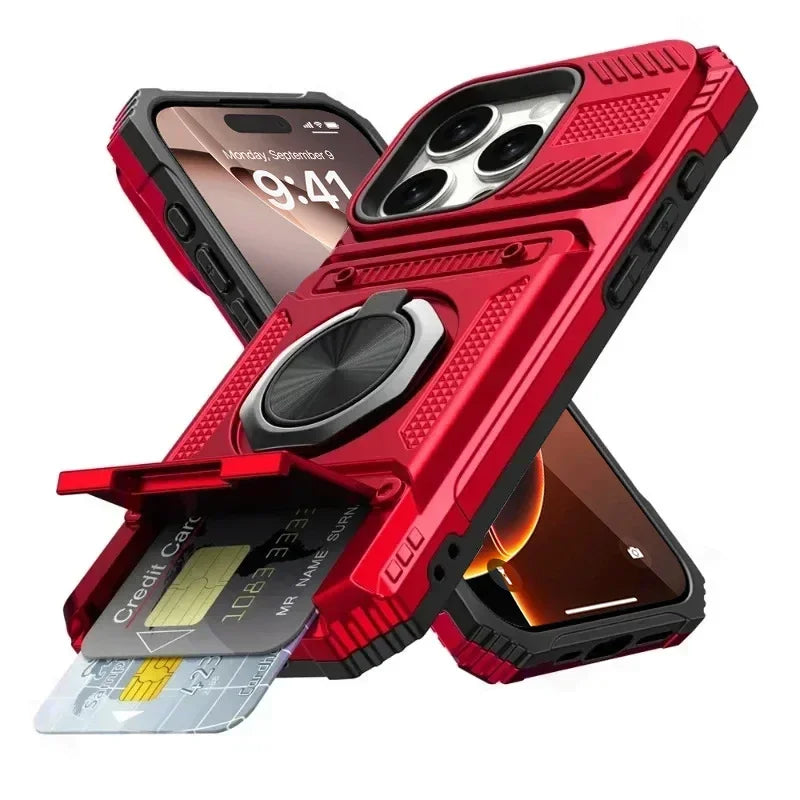 Magnetic stand-type card slot phone case for iPhone