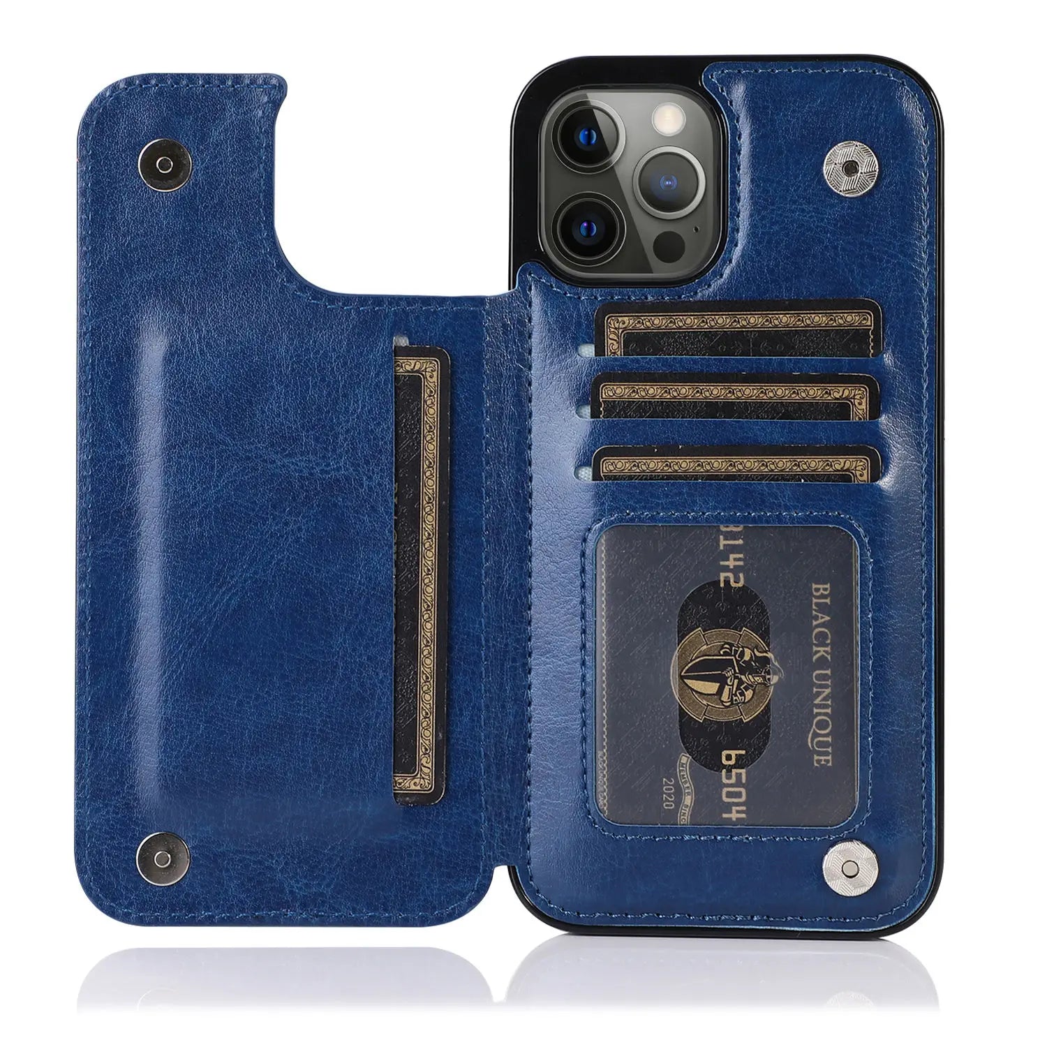 Luxury PU Leather Wallet Case For iPhone 
