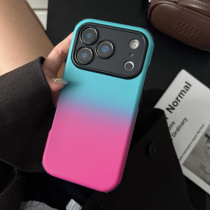 Luxury Gradient 2-in-1 Shockproof Phone Case For iPhone