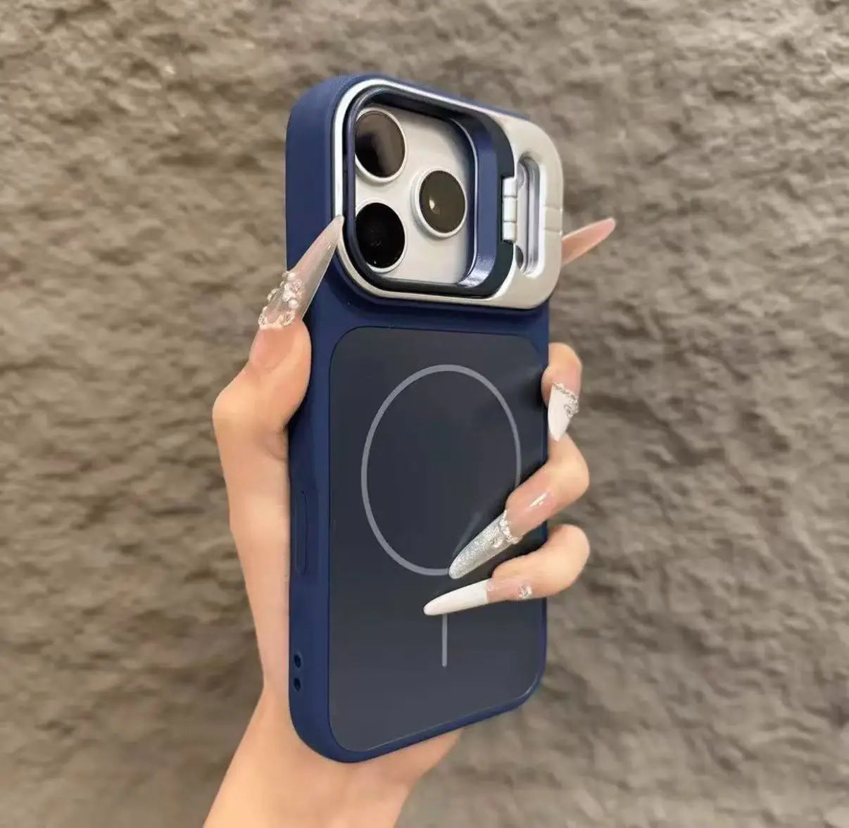 Matte Bumper Lens Stand For Magsafe Magnetic Case For iPhone