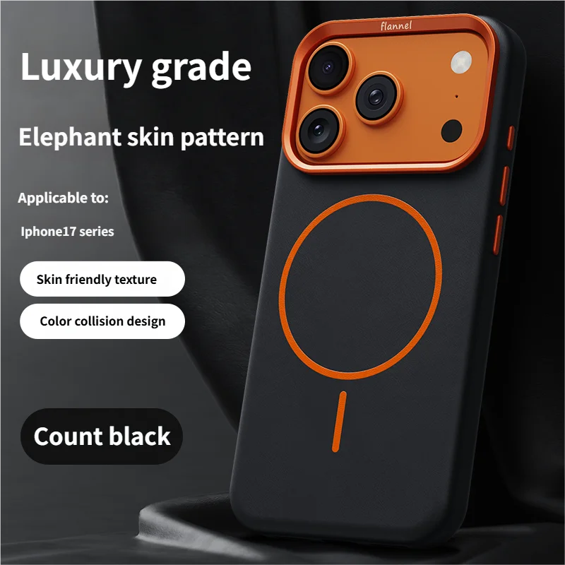 High-End Leather Texture Magnetic Phone Case for IPhone for Magsafe