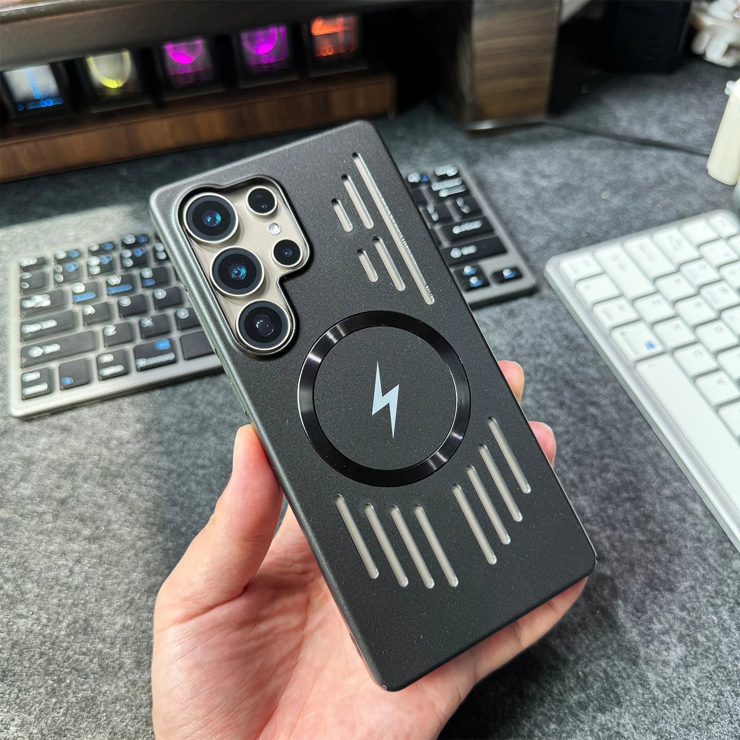 Paint Hard Heat Dissipation Cooling Hollow Case For Samsung