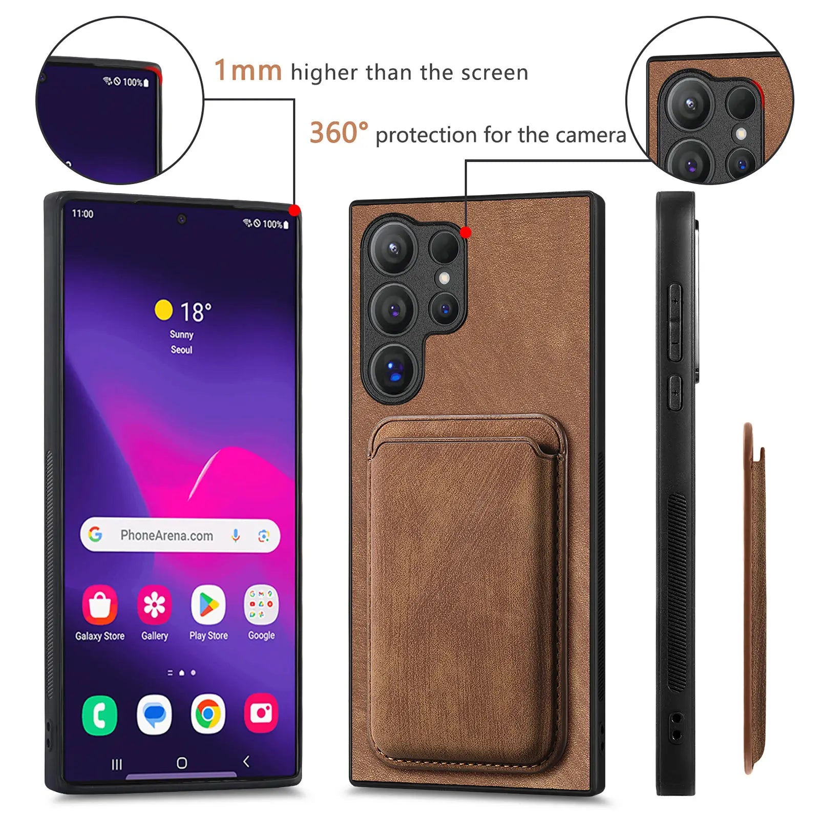 Magsafe card holder wallet phone case for Samsung