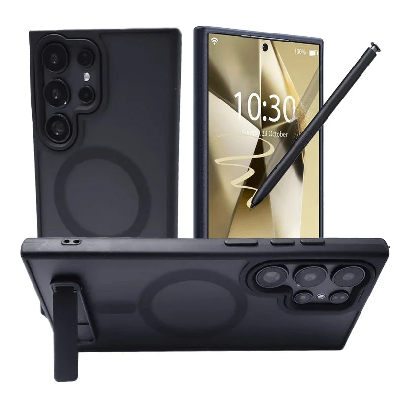 Magnetic Phone Case with Kickstand for Samsung