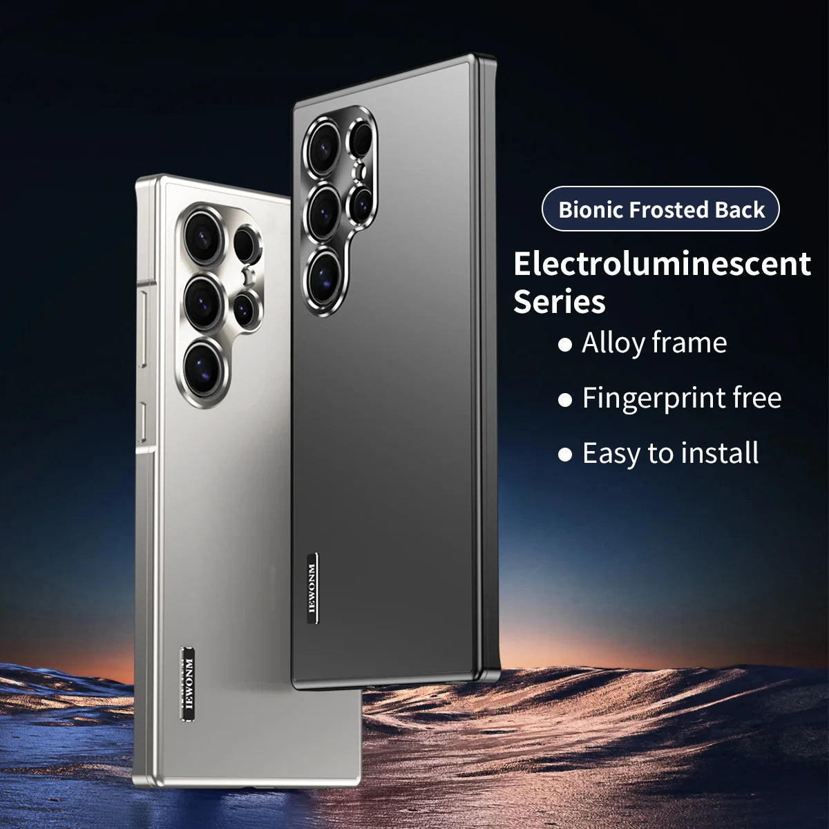 All-aluminum body Matte titanium alloy ultra-thin back cover For Samsung