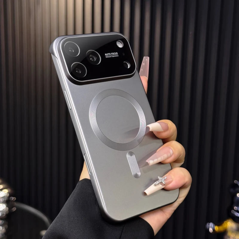 Ultra Slim Frosted Bezel-less Magnetic Phone Case for iPhone