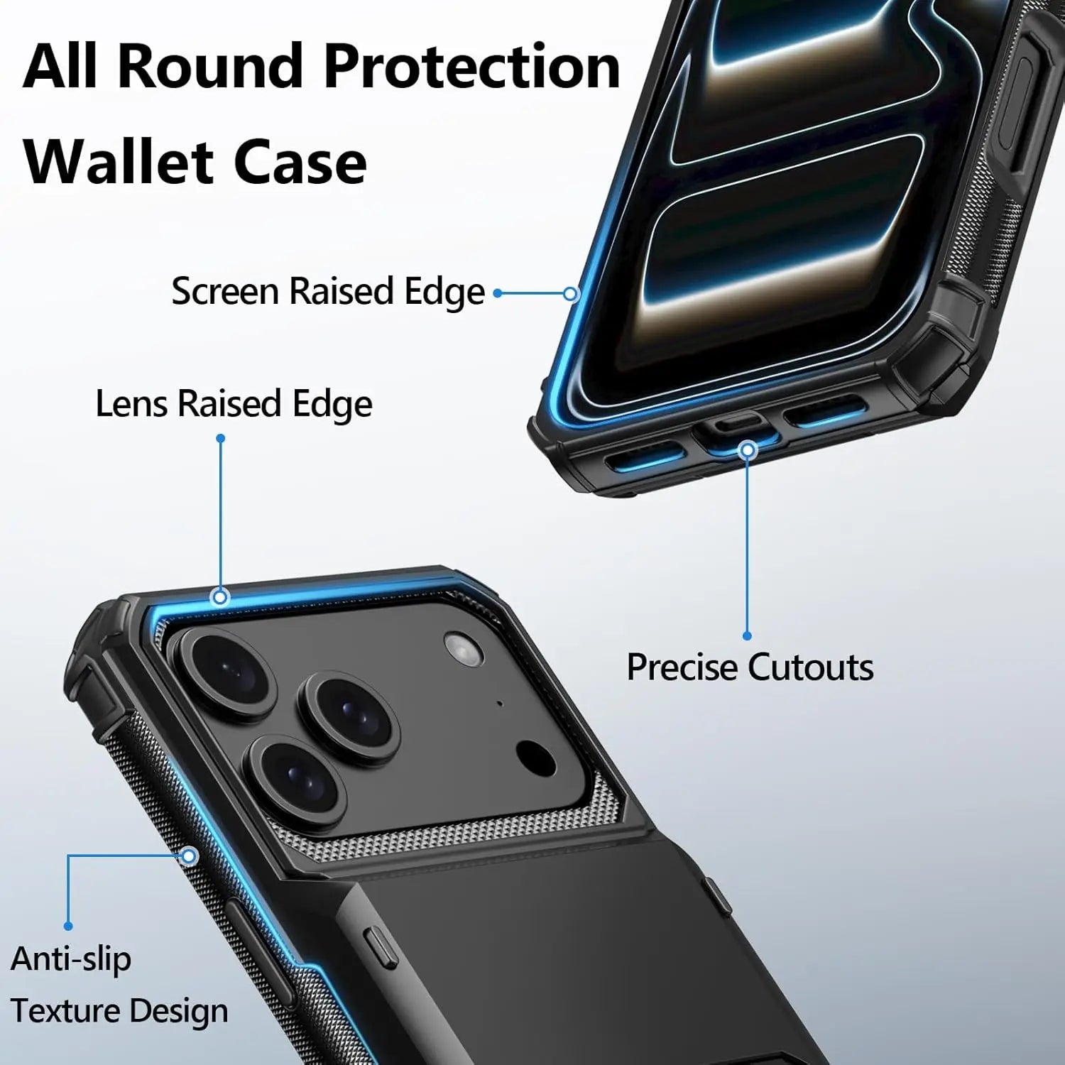 Heavy Duty Wallet Hidden Flip Slot Protective Hard Back Covers Coque Fundas for iPhone