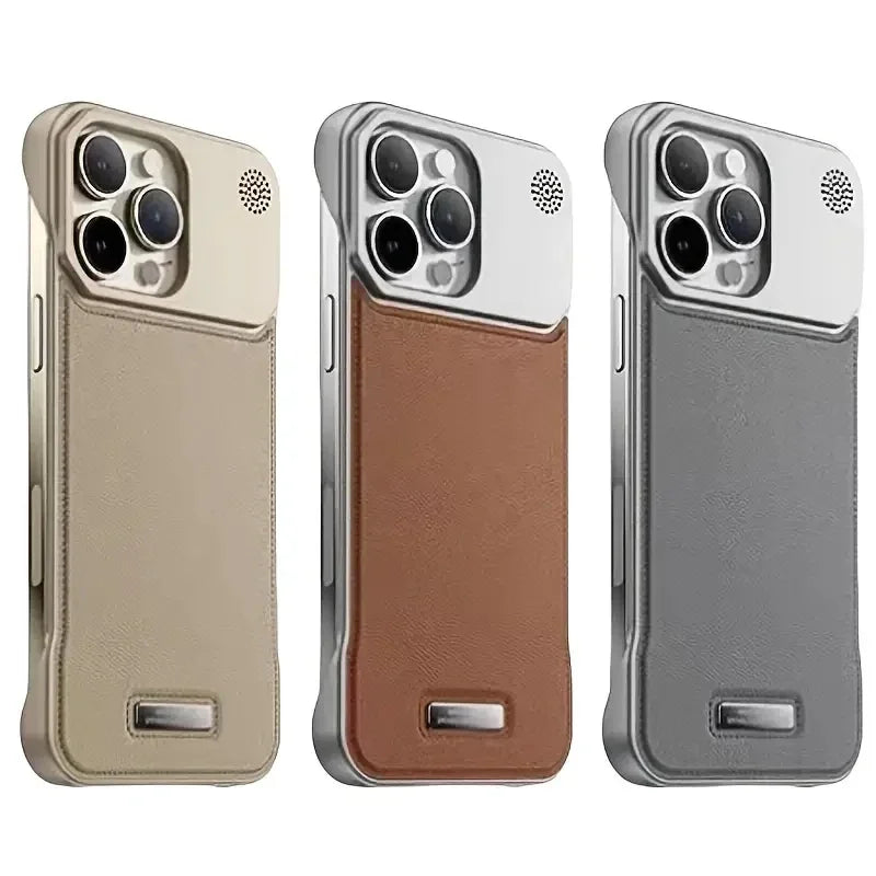Luxury Magnetic Leather Aromatherapy Case For iPhone