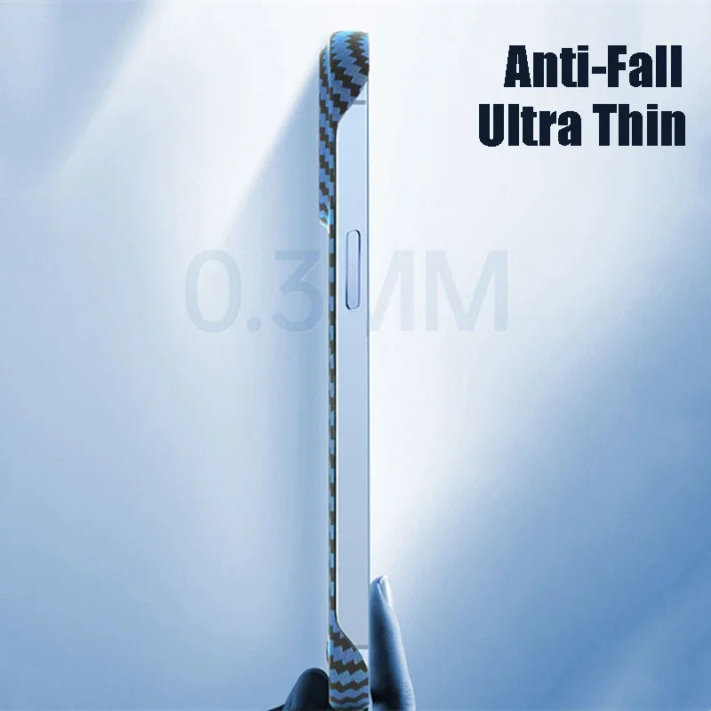 Ultra thin carbon fiber magnetic phone case suitable for iPhone