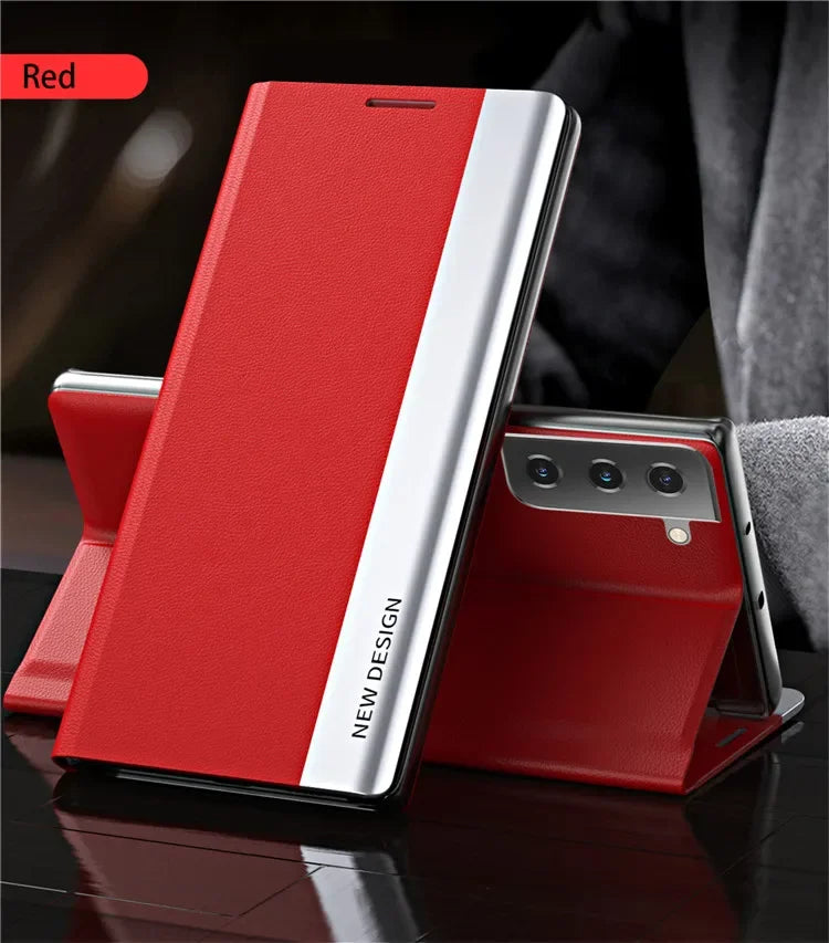 Magnetic Flip Cover Leather Phone Case For Samsung
