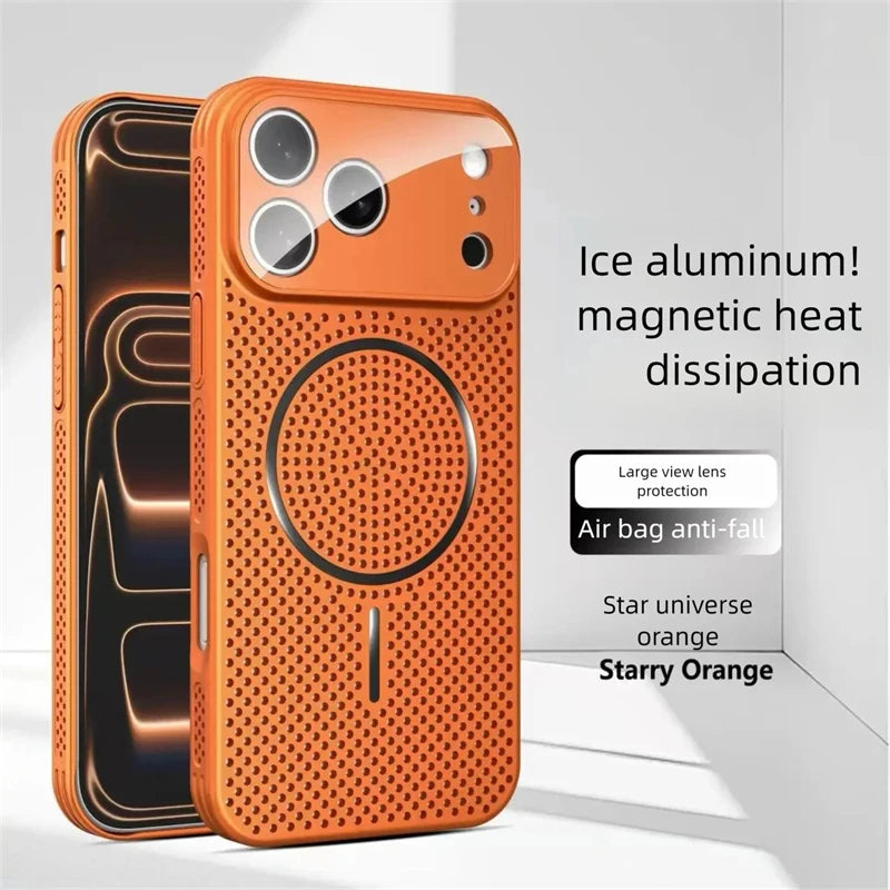 For Magsafe Luxury Heat Dissipation Magnetic Phone Case For iPhone