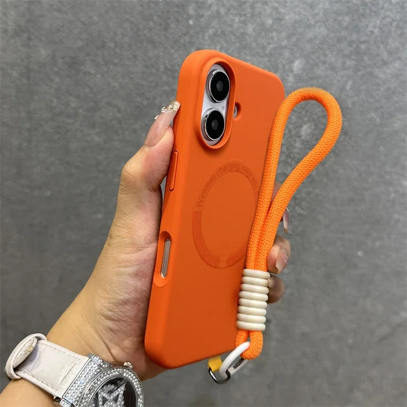 Liquid silicone lanyard cover for iPhone
