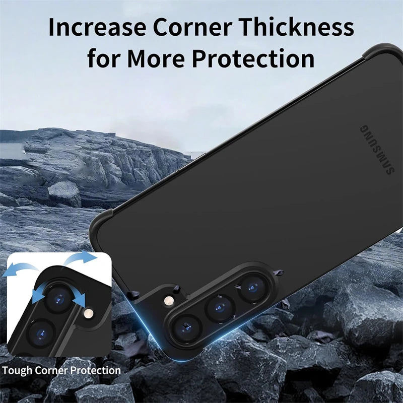 Lens protection frameless silicone protective case for Samsung