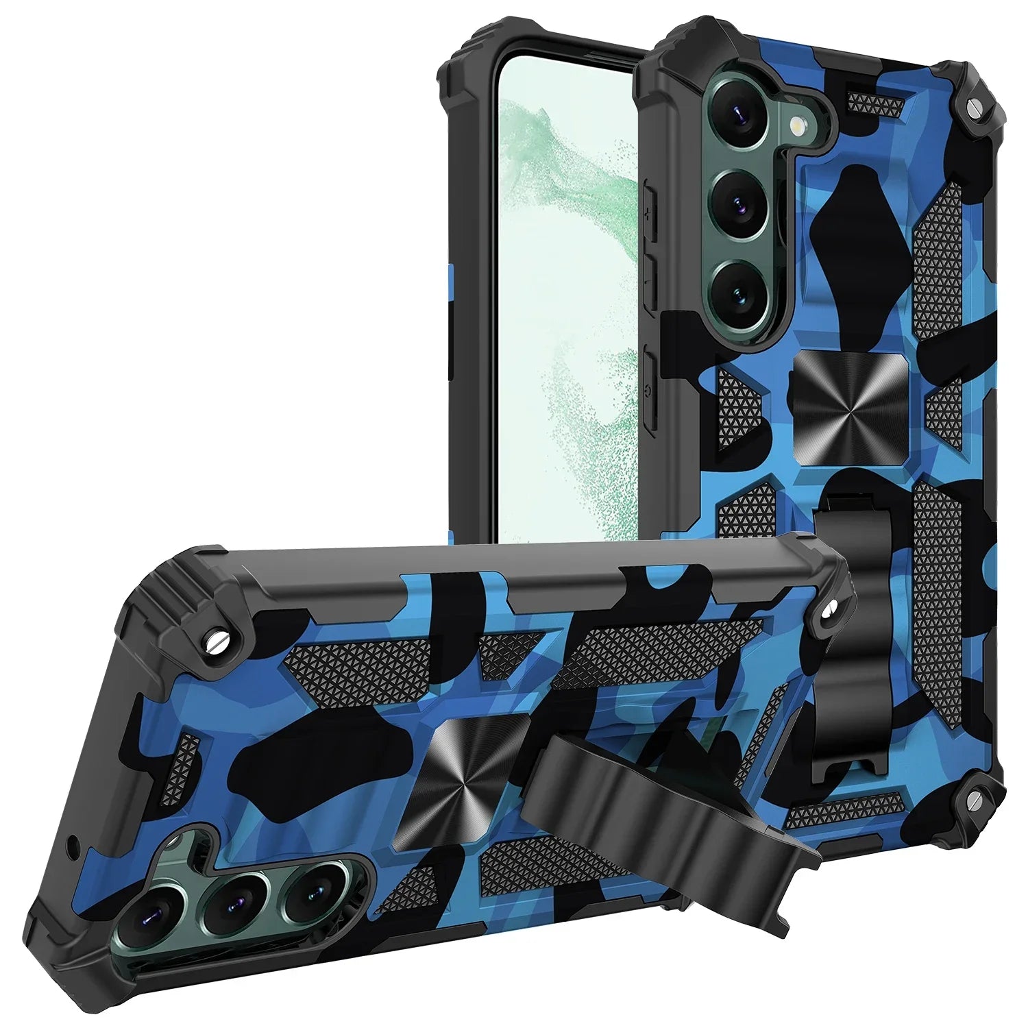 Camouflage bracket shockproof and anti drop phone case for Samsung
