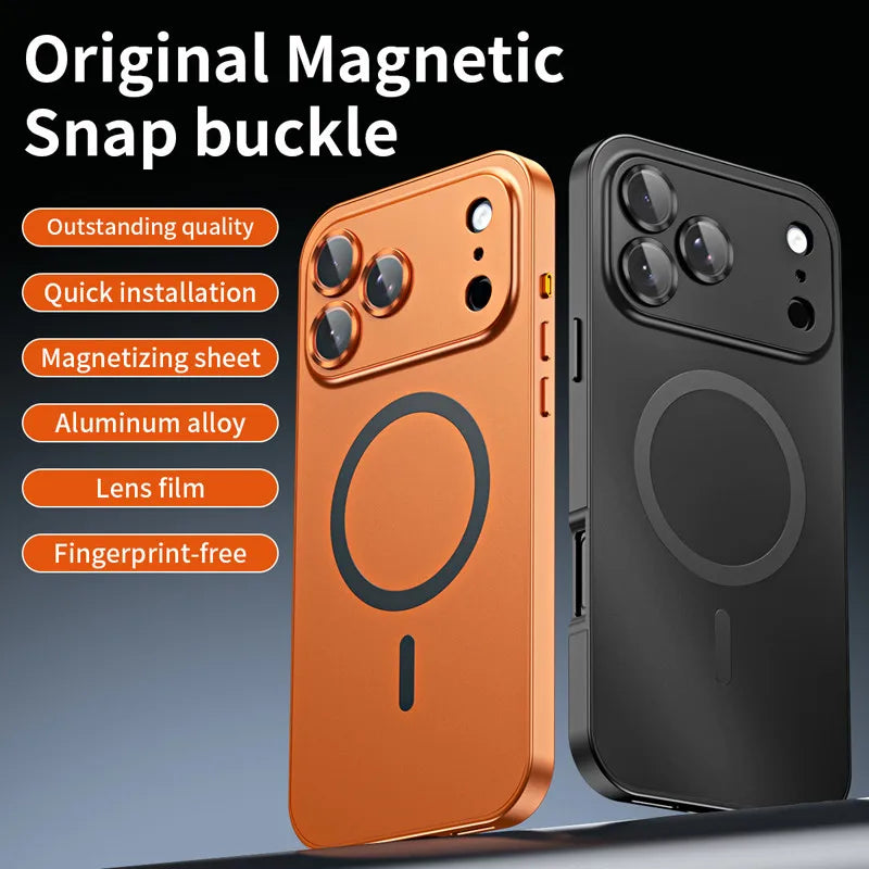 Aluminum Alloy Snap Frame Magnetic Magsafe Case For iPhone