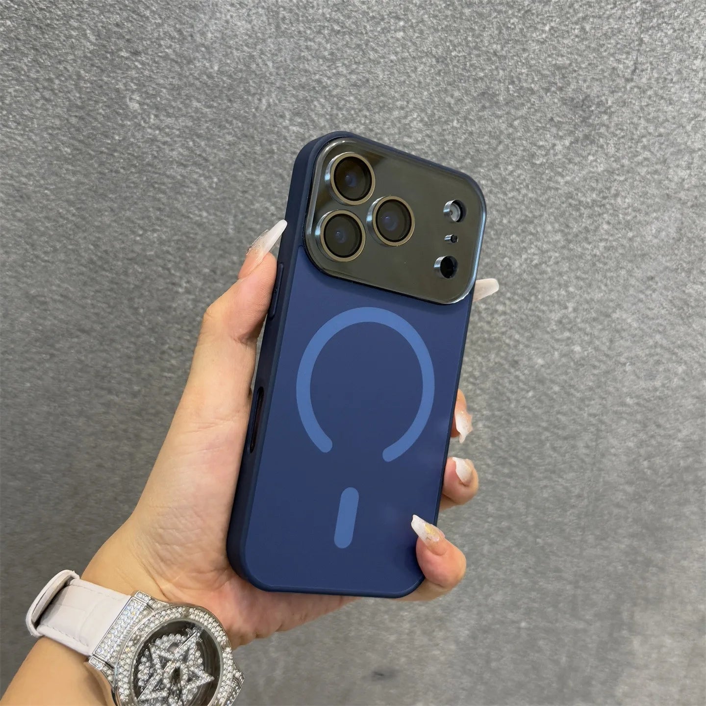 Matte AG Large Window Magnetic Case for iPhone  – Shockproof, Slim & Anti-Fingerprint Design