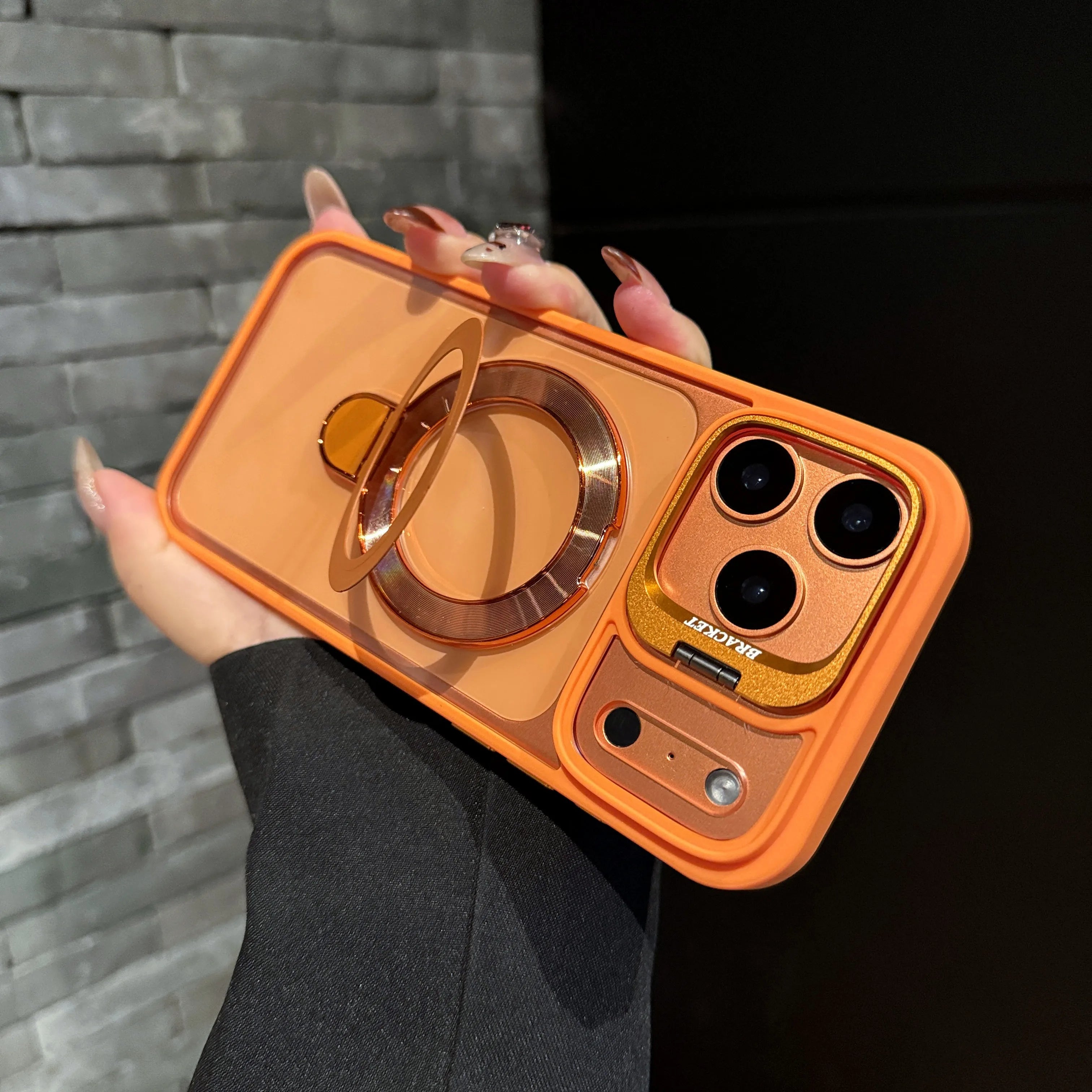 Luxury Dual Bracket All-In-One Design Case For iPhone
