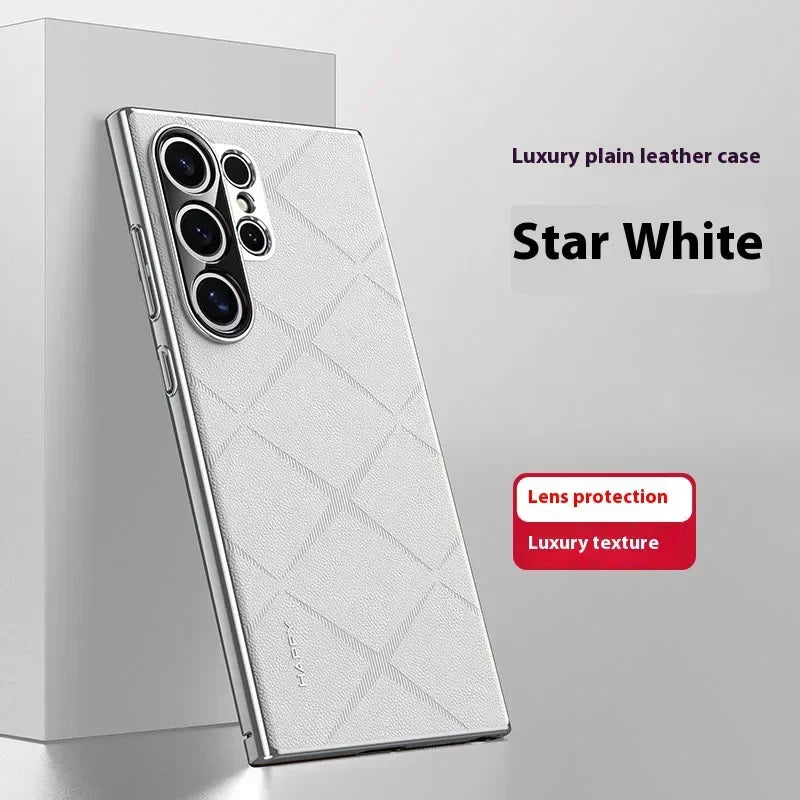 Luxury Leather Phone Case Hard Shockproof Non-slip For Samsung