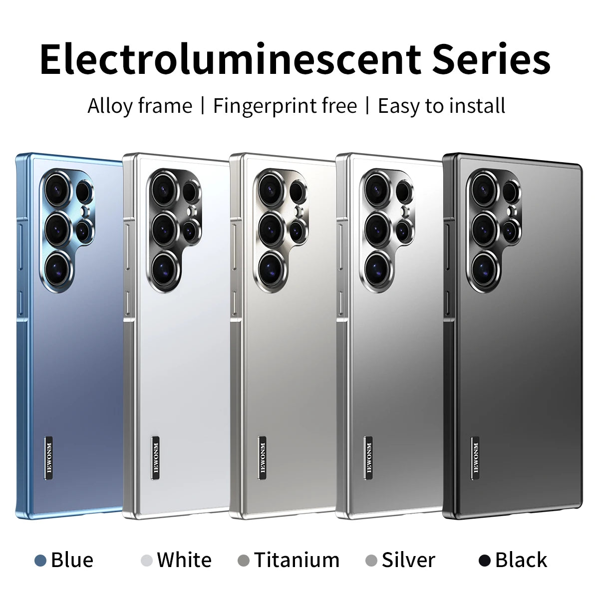 All-aluminum body Matte titanium alloy ultra-thin back cover For Samsung