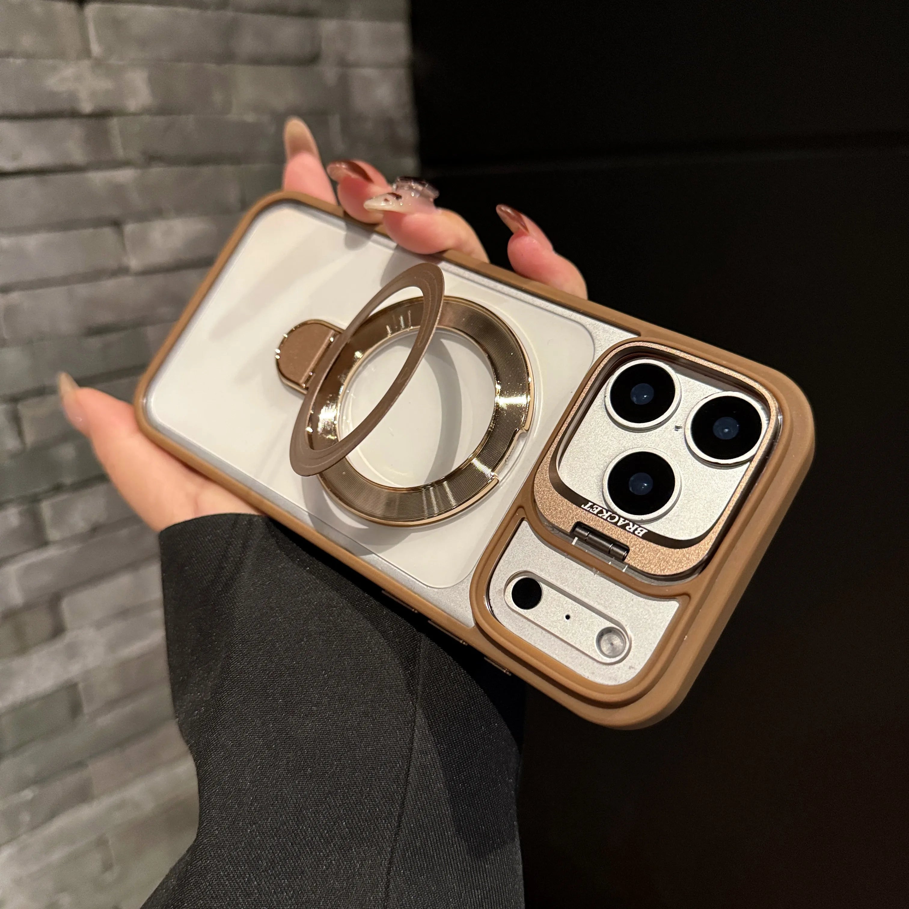 Luxury Dual Bracket All-In-One Design Case For iPhone