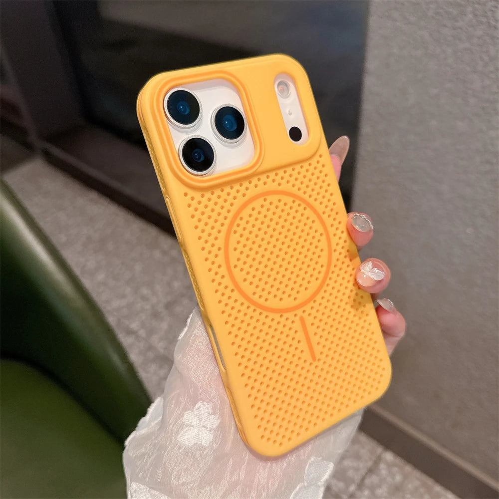 Heat Dissipation Mesh For Magsafe Magnetic Wireless Charge Case For iPhone