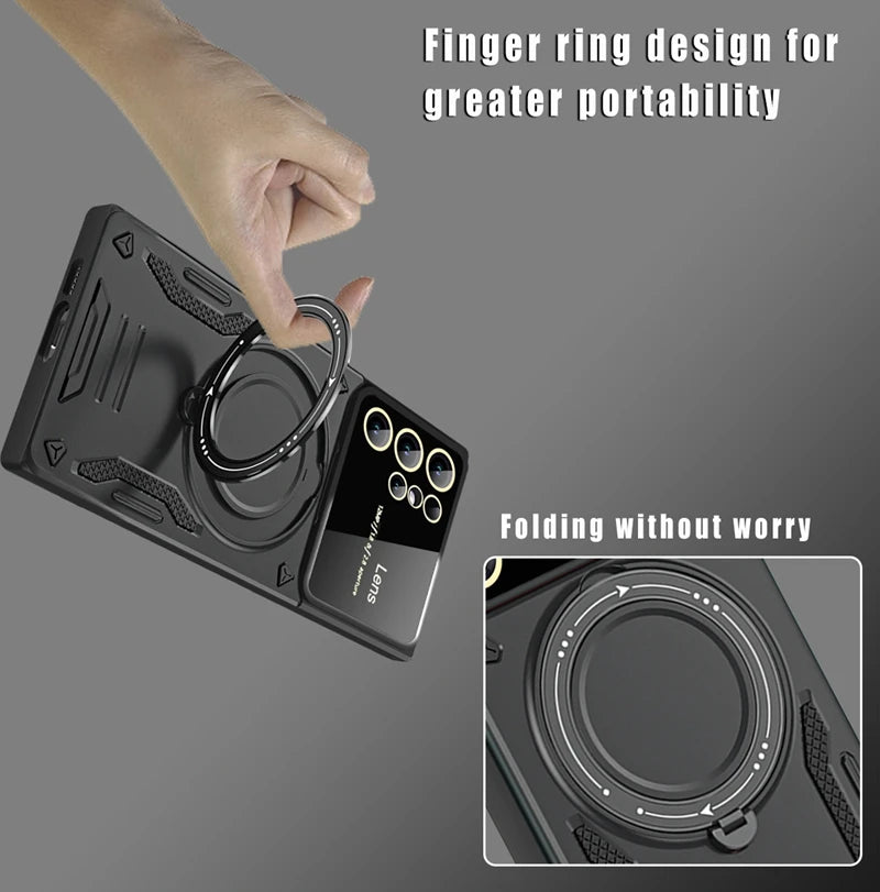 Charging shockproof ring phone case for Samsung