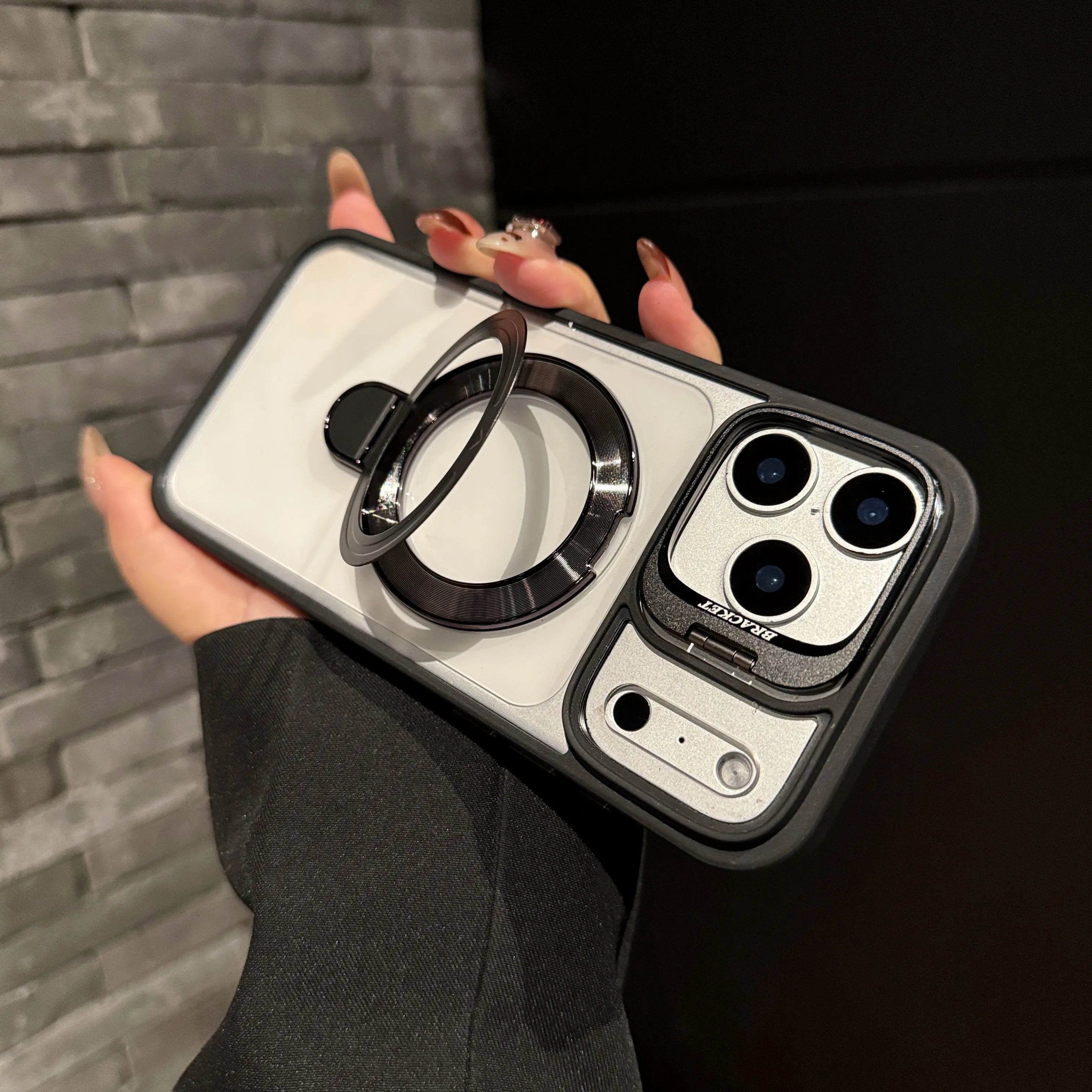 Luxury Dual Bracket All-In-One Design Case For iPhone