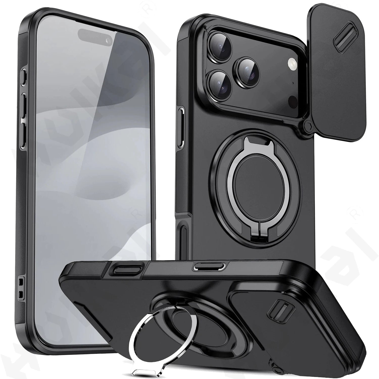 Camera Protection Rugged Ring Shockproof Case  for iPhone