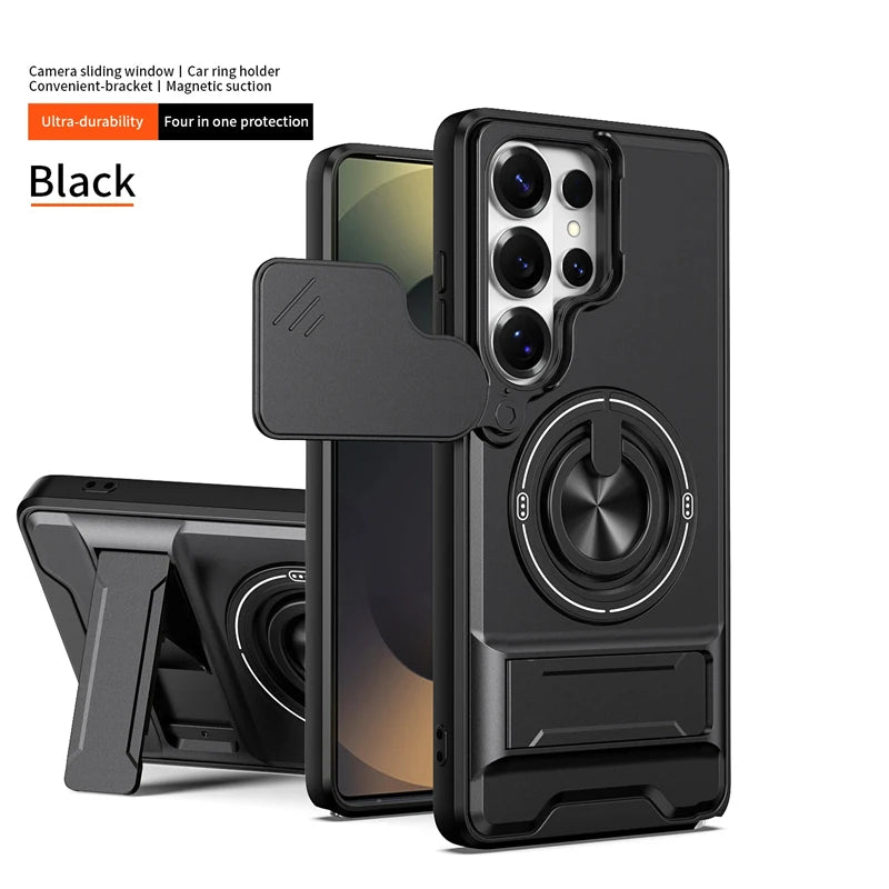 Frosted For Magsafe Magnetic Ring Holder Bracket Case For Samsung