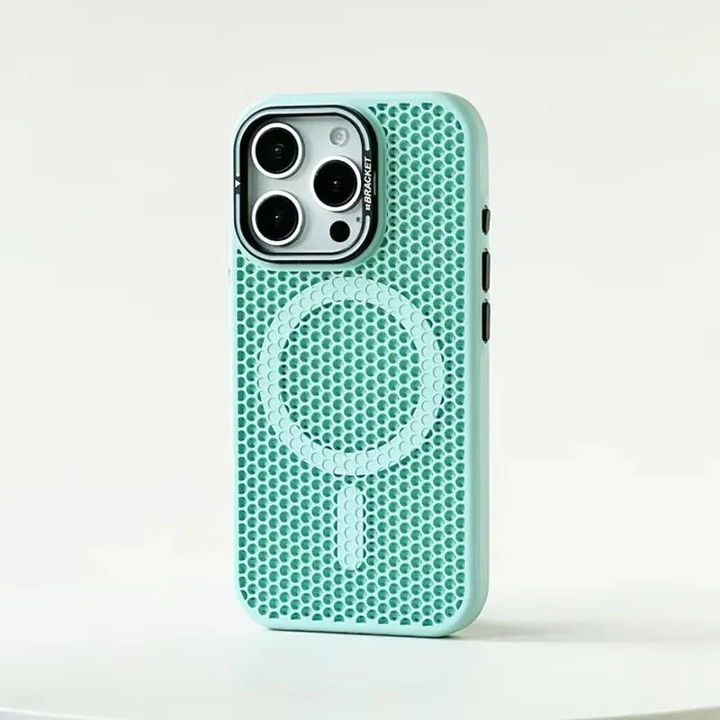 Honeycomb Grid Mesh Cooling Magnetic Case for iPhone