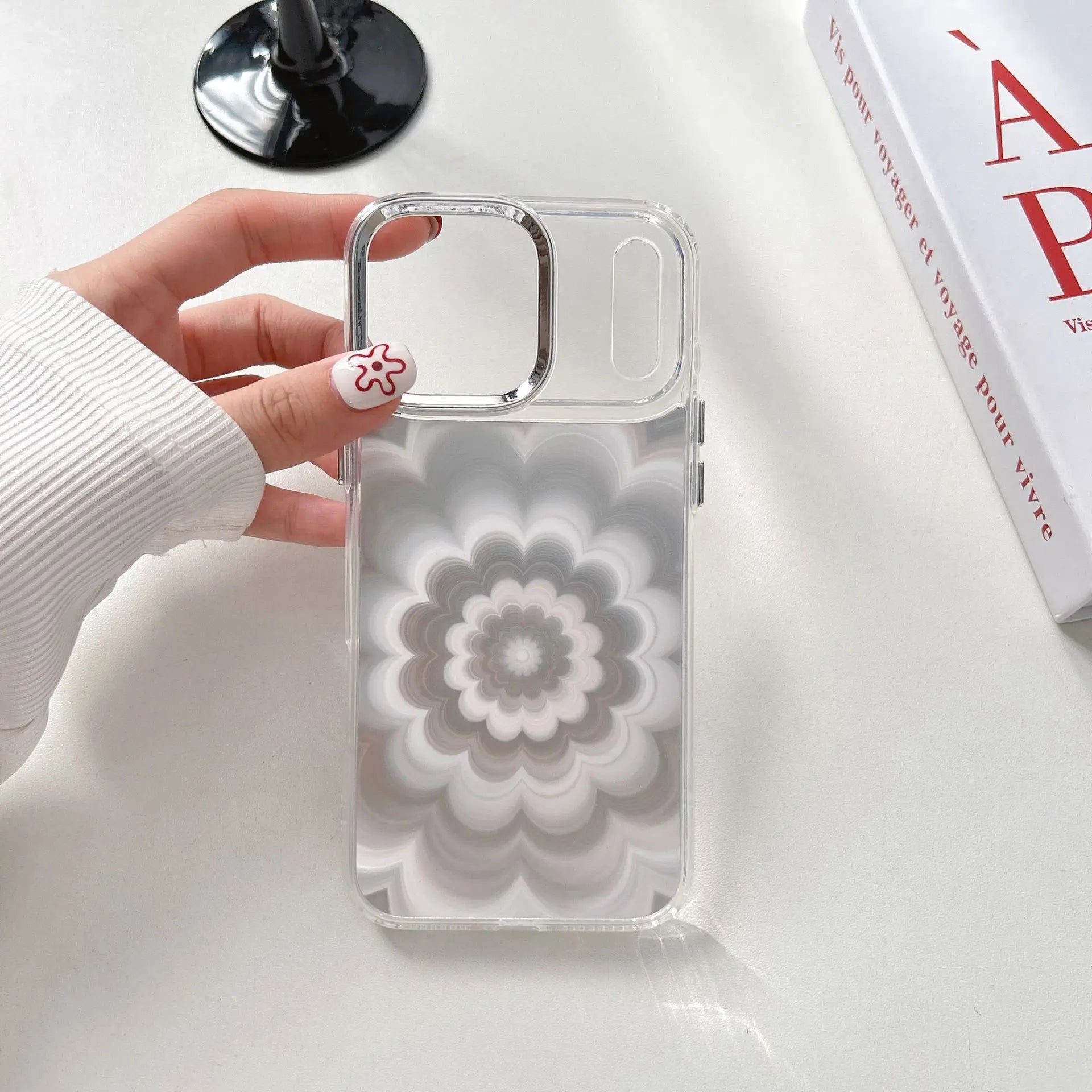 3D Laser Flower phone case For iPhone