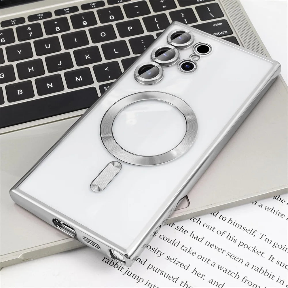 Luxury Transparent Plating Phone Case For Samsung