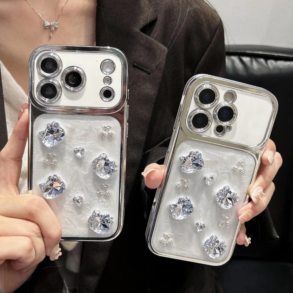 Crystal Bloom Quiet Luxury Phone Case for iPhone