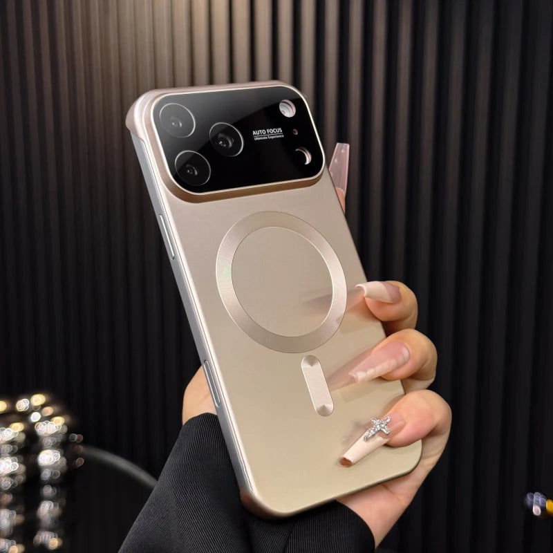 Ultra Slim Frosted Bezel-less Magnetic Phone Case for iPhone